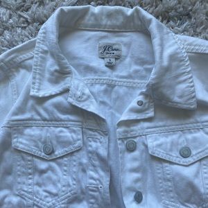 Small J Crew White denim jacket